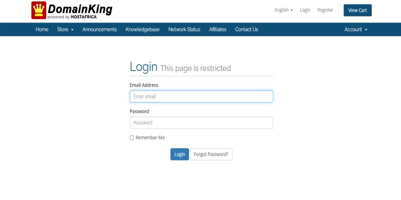 Domainking Login